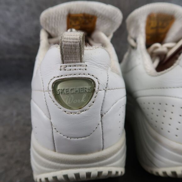 Skechers Shoes Womens 9 Shape Up Sneaker Work Slip Resistant Leather White Retro - Picture 7 of 16
